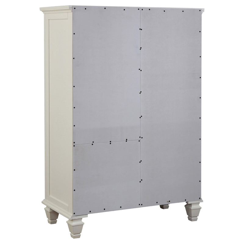 Sandy Beach 8-drawer Door Chest Cream White - detail 6