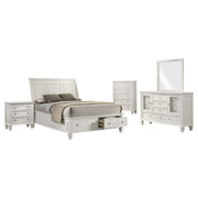 Sandy Beach 5-piece Queen Bedroom Set Cream White - alternate view