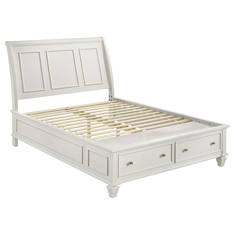 Sandy Beach 5-piece Queen Bedroom Set Cream White - detail 3