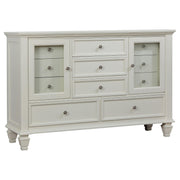 Sandy Beach 5-piece Queen Bedroom Set Cream White - detail 7