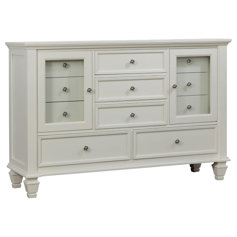 Sandy Beach 5-piece Queen Bedroom Set Cream White - detail 7