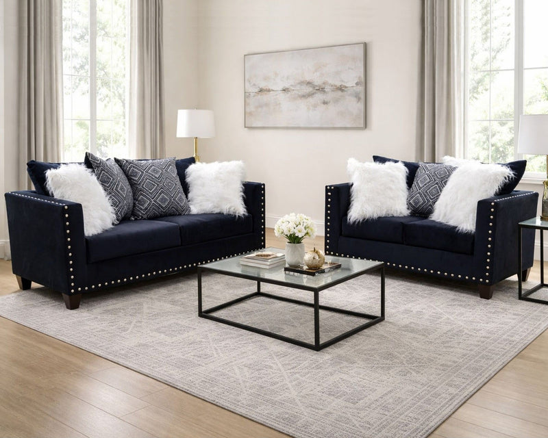 Sofa & Loveseat - Black Combo