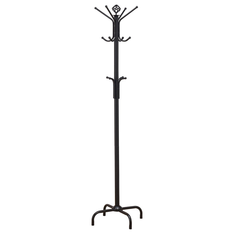 Collier 12 Hook Freestanding Coat Rack Hat Hanger Black - alternate view