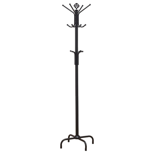 Collier 12 Hook Freestanding Coat Rack Hat Hanger Black - alternate view