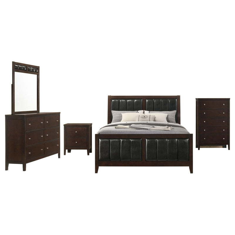 Carlton 5-piece Queen Bedroom Set Cappuccino - alternate view