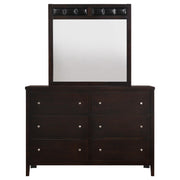 Carlton 6-drawer Dresser with Mirror Cappuccino - detail 3