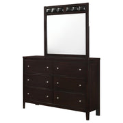 Carlton 6-drawer Dresser with Mirror Cappuccino - detail 4