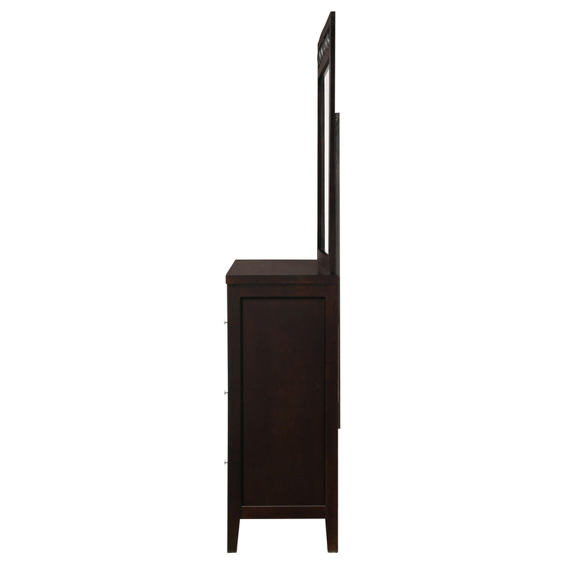 Carlton 6-drawer Dresser with Mirror Cappuccino - detail 5