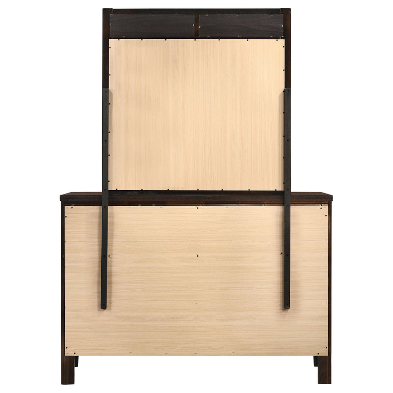 Carlton 6-drawer Dresser with Mirror Cappuccino - detail 7