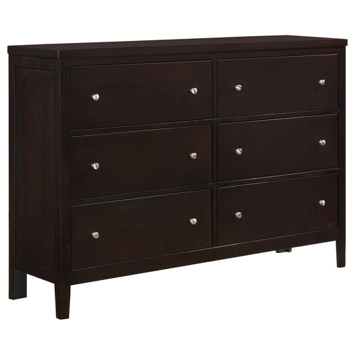 Carlton 6-drawer Dresser Cappuccino - alternate view