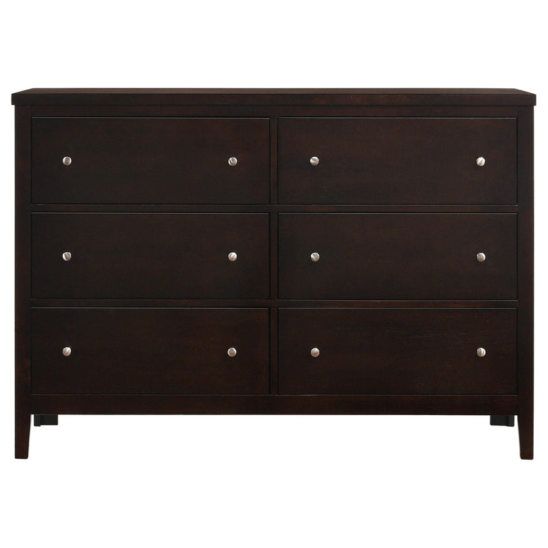 Carlton 6-drawer Dresser Cappuccino - detail 3