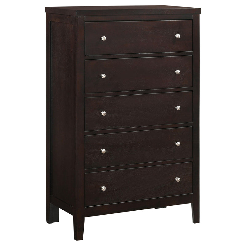 Carlton 5-drawer Bedroom Chest Cappuccino - alternate view
