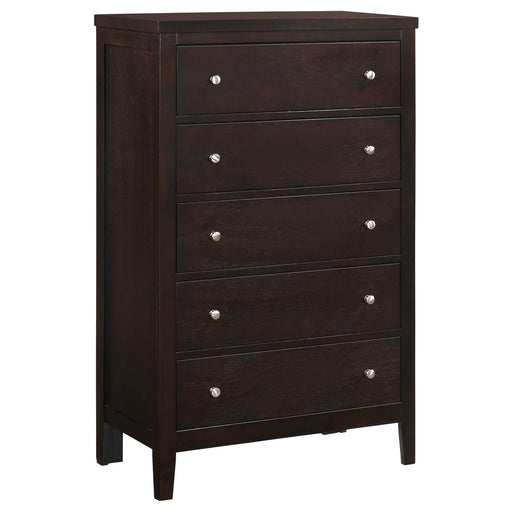 Carlton 5-drawer Bedroom Chest Cappuccino - alternate view