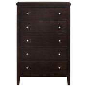 Carlton 5-drawer Bedroom Chest Cappuccino - detail 3