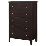 Carlton 5-drawer Bedroom Chest Cappuccino - detail 4