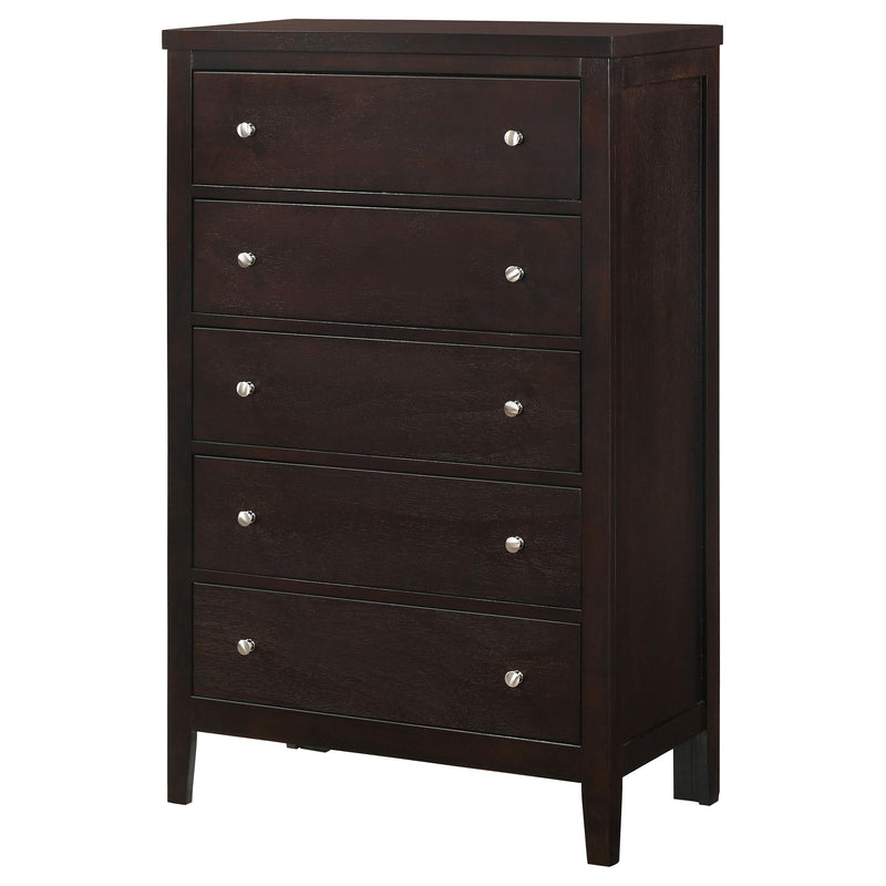 Carlton 5-drawer Bedroom Chest Cappuccino - detail 4