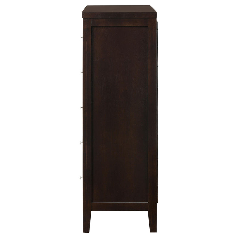 Carlton 5-drawer Bedroom Chest Cappuccino - detail 5