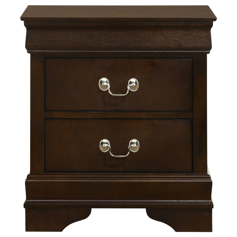 Louis Philippe 2-drawer Nightstand Cappuccino - detail 3
