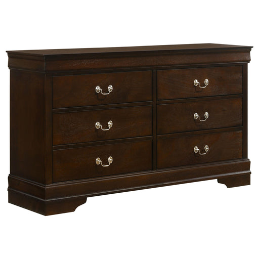 Louis Philippe 6-drawer Dresser Cappuccino - alternate view