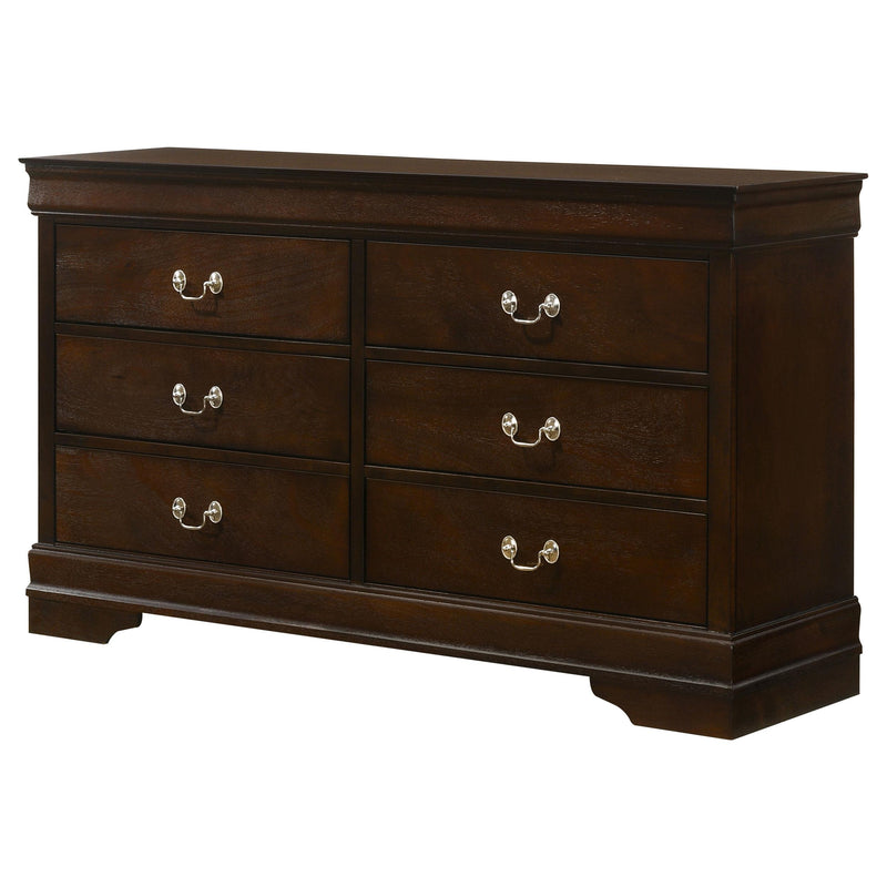 Louis Philippe 6-drawer Dresser Cappuccino - detail 4