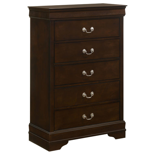 Louis Philippe 5-drawer Bedroom Chest Cappuccino - alternate view