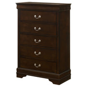 Louis Philippe 5-drawer Bedroom Chest Cappuccino - detail 4