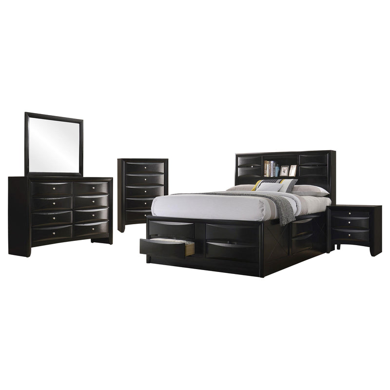 Briana 5-piece Queen Bedroom Set Black - alternate view