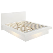 Jessica Wood Queen LED Panel Bed Snow White - alternate view
