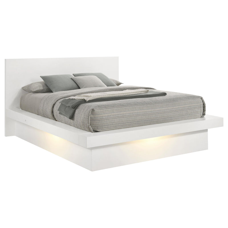 Jessica Wood Queen LED Panel Bed Snow White - detail 3