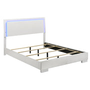 Felicity Wood Queen LED Panel Bed White High Gloss - alternate view