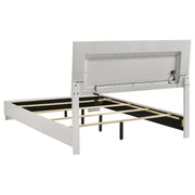Felicity Wood Queen LED Panel Bed White High Gloss - detail 5