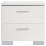 Felicity 2-drawer Nightstand White High Gloss - detail 3