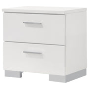 Felicity 2-drawer Nightstand White High Gloss - detail 4