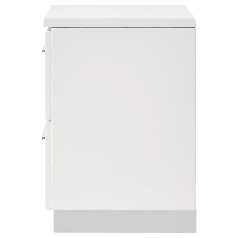 Felicity 2-drawer Nightstand White High Gloss - detail 5