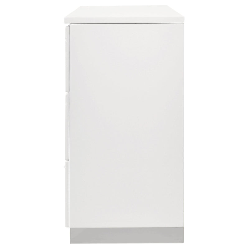 Felicity 6-drawer Dresser White High Gloss - detail 5