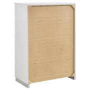 Felicity 5-drawer Bedroom Chest White High Gloss - detail 6