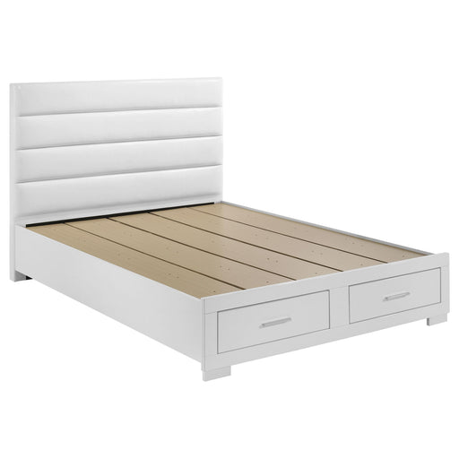 Felicity Eastern King Storage Bed White High Gloss - alternate view