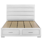 Felicity Eastern King Storage Bed White High Gloss - detail 4