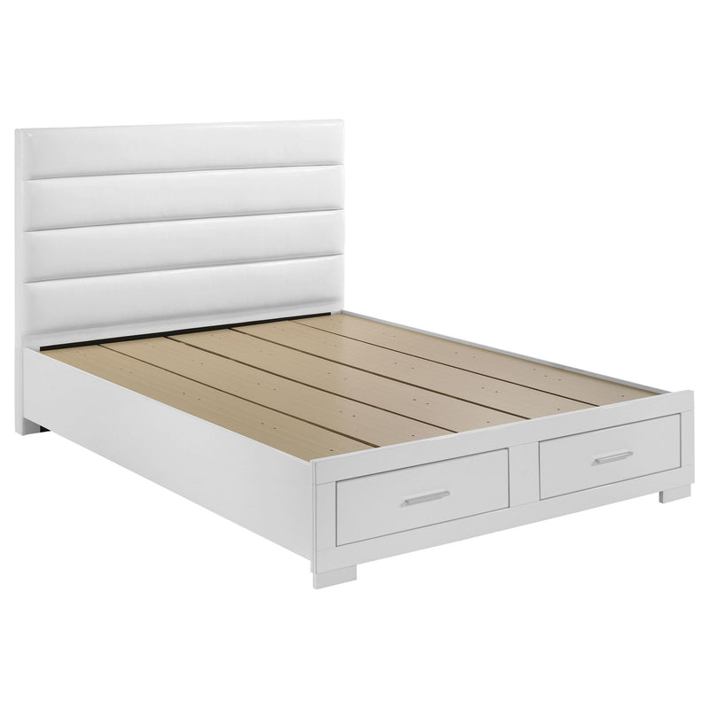 Felicity 5-piece Queen Platform Bedroom Set White - detail 3
