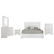 Felicity 5-piece Queen Bedroom Set White High Gloss - alternate view