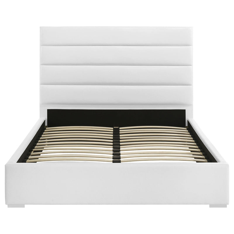 Felicity 53-inch Upholstered Queen Platform Bed White - detail 4