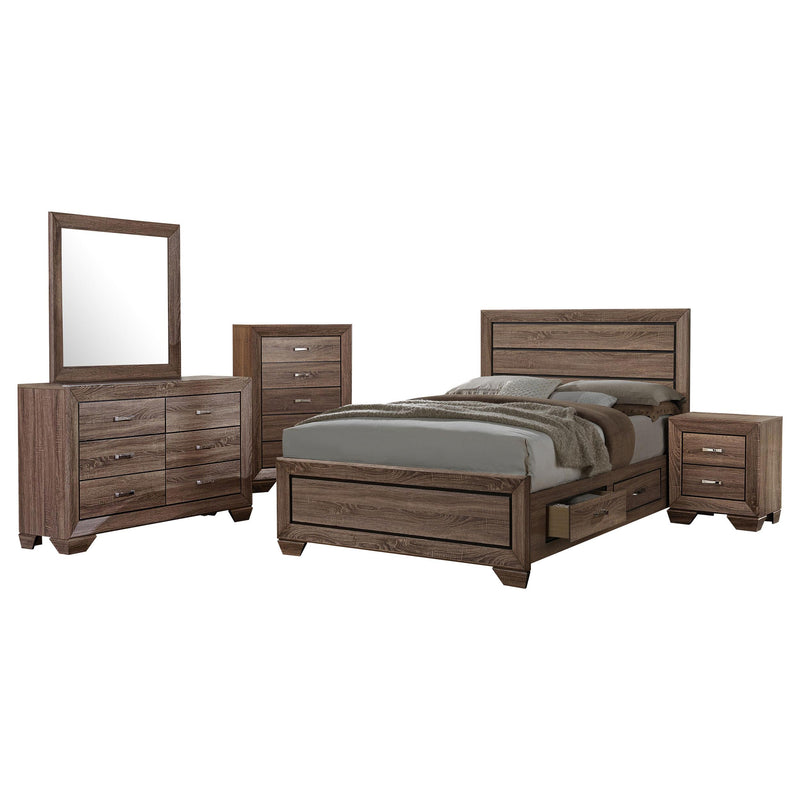 Kauffman 5-piece Queen Bedroom Set Washed Taupe - alternate view