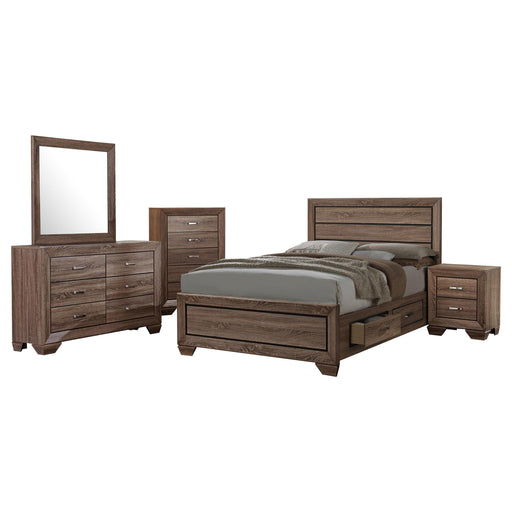 Kauffman 5-piece Queen Bedroom Set Washed Taupe - alternate view
