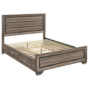 Kauffman Wood Queen Storage Panel Bed Washed Taupe - detail 3