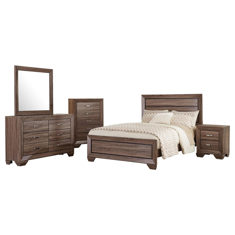 Kauffman 5-piece Queen Bedroom Set Washed Taupe - alternate view