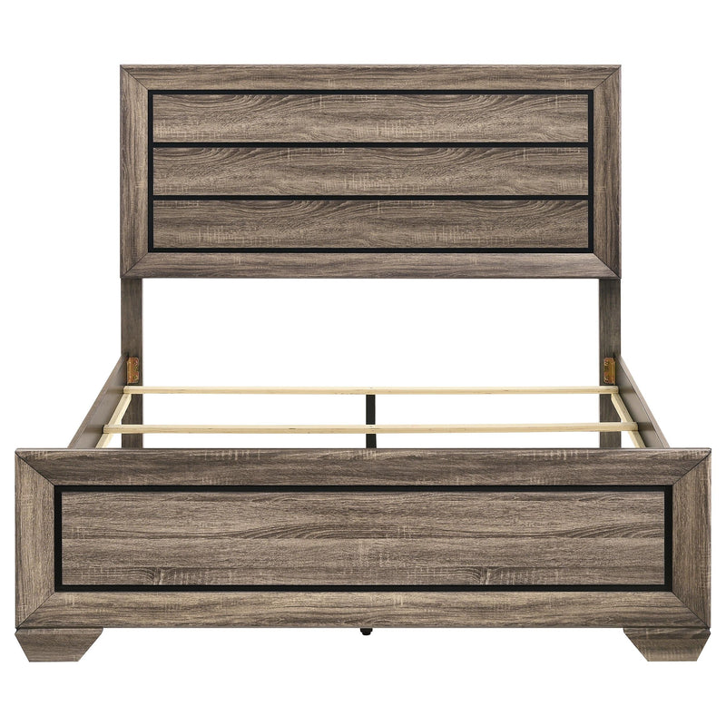 Kauffman Wood Queen Panel Bed Washed Taupe - detail 4