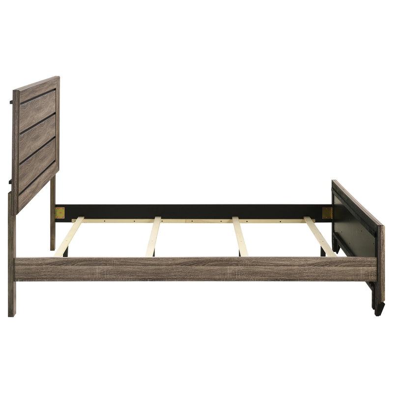 Kauffman Wood Queen Panel Bed Washed Taupe - detail 6