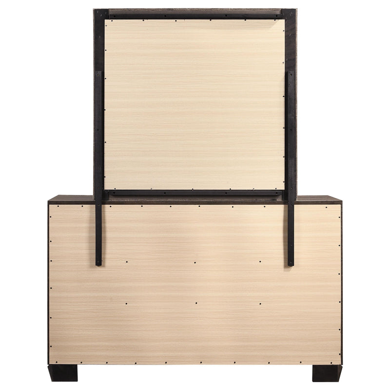 Kauffman 6-drawer Dresser with Mirror Washed Taupe - detail 7