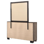 Kauffman 6-drawer Dresser with Mirror Washed Taupe - detail 8