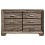 Kauffman 6-drawer Dresser Washed Taupe - detail 3